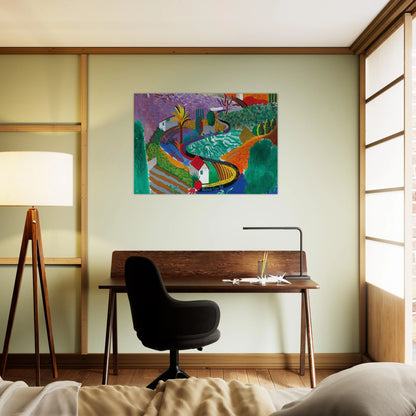 David Hockney - David Hockney Brushed Aluminum Print - 70x100 cm / 28x40 inches | David Hockney Aluminum Print | David Hockney Prints