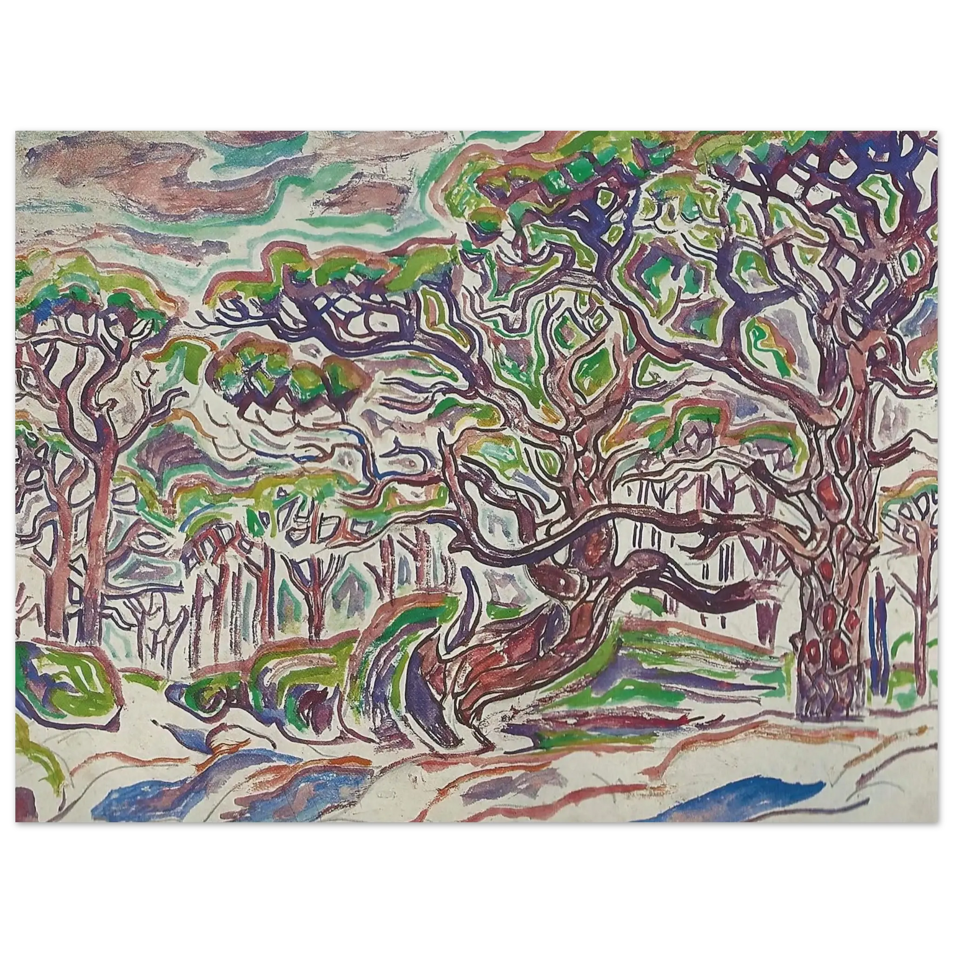 Walter Inglis Anderson - Walter Anderson Wall art - 60x80 cm / 24x32 Inches - Premium Wooden Framed Poster With Fine Art Paper - White frame