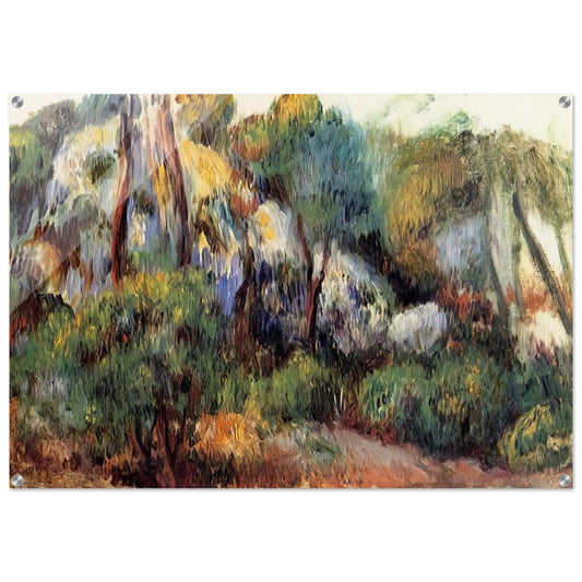 Purple Landscape - Pierre-Auguste Renoir Acrylic Print - 70x100 cm / 28x40″ inches
