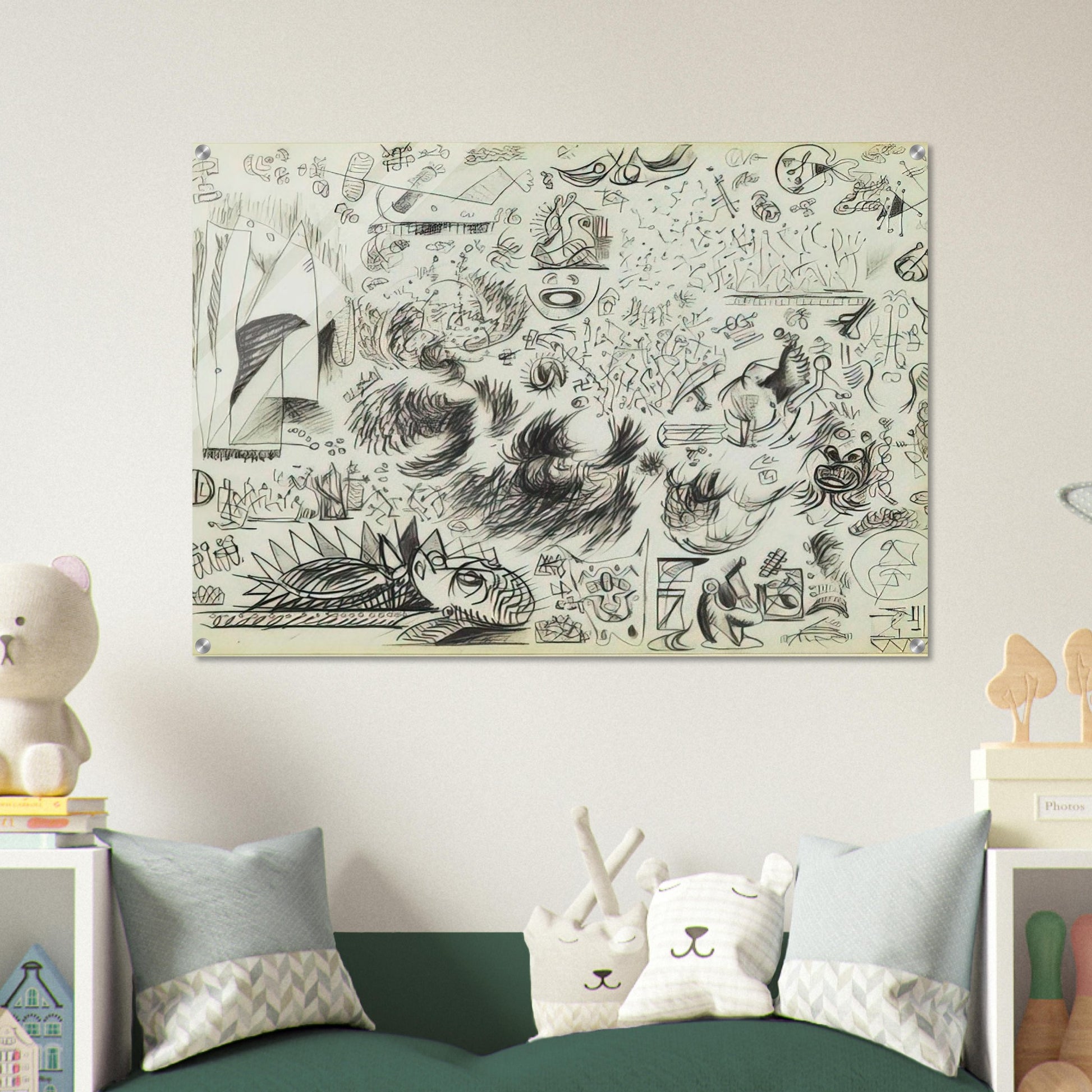 SHEET OF STUDIES 1941 - Jackson Pollock Acrylic Print - 70x100 cm / 28x40″ inches