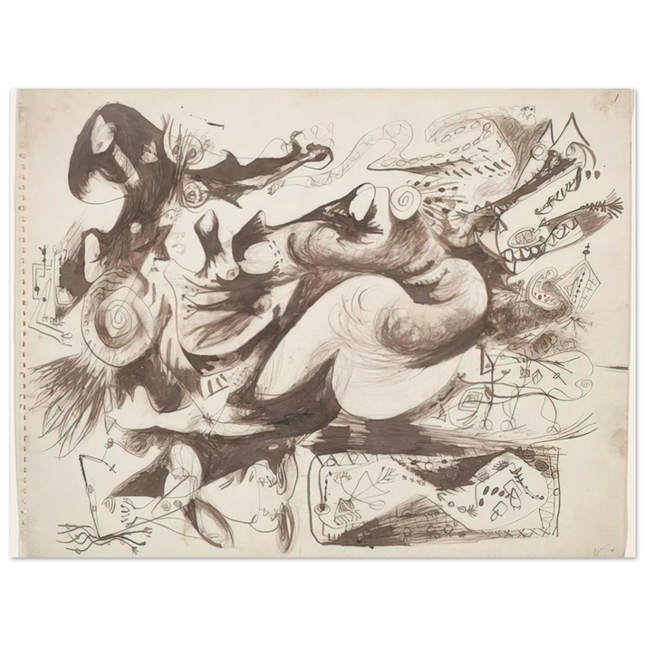 Jackson Pollock - UNTITLED O CONNOR THAW 770  75x100 cm / 30x40inches Fine Art Poster
