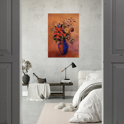 VASE OF FLOWERS 1 - Odilon Redon Brushed Aluminum Print - 70x100 cm / 28x40 inches | Odilon Redon Aluminum Print | Odilon Redon Prints