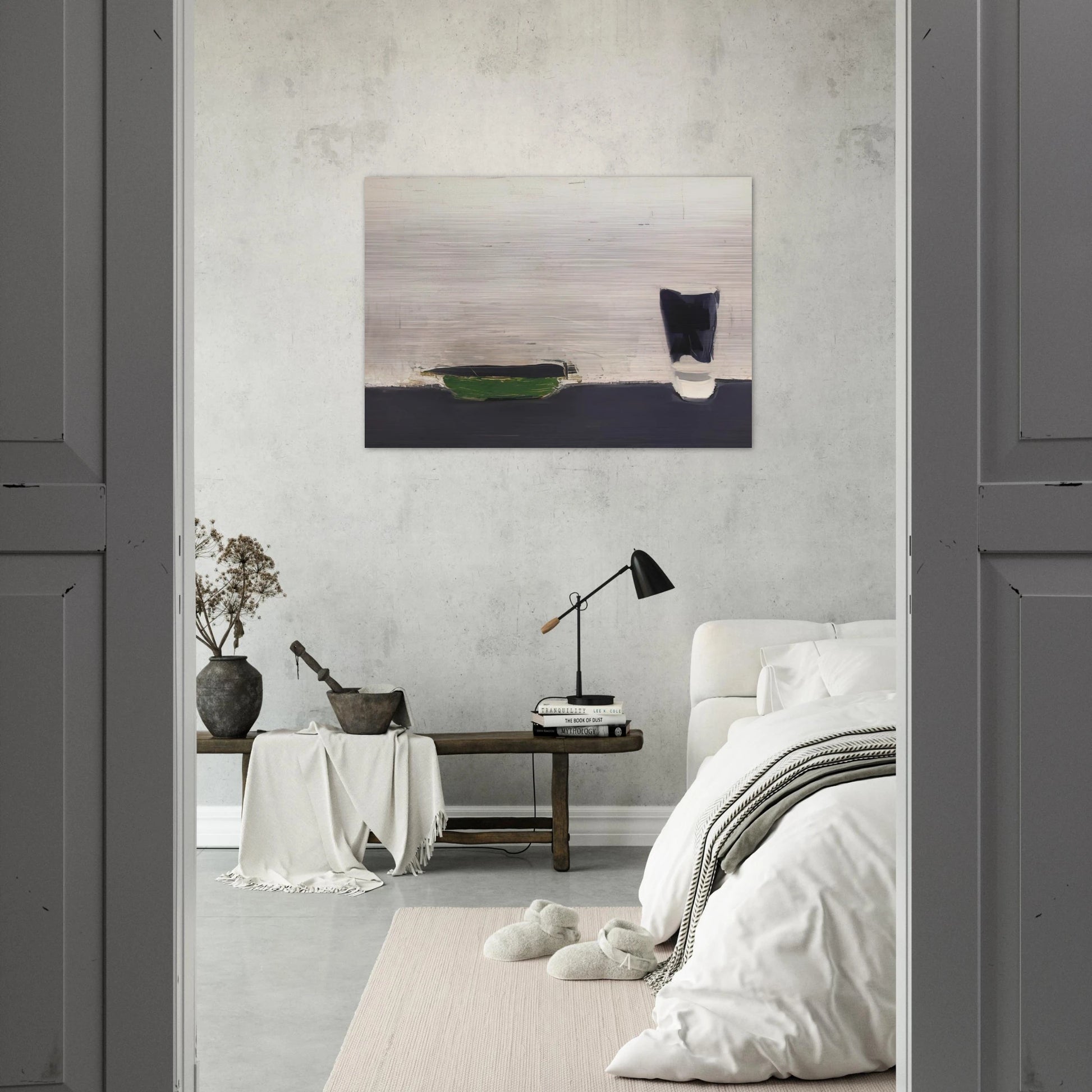 Nature morte au verre - 1954 - Nicolas de Stael Brushed Aluminum Print - 70x100 cm / 28x40 inches | Nicolas de Stael Aluminum Print | Nicolas de Stael Prints