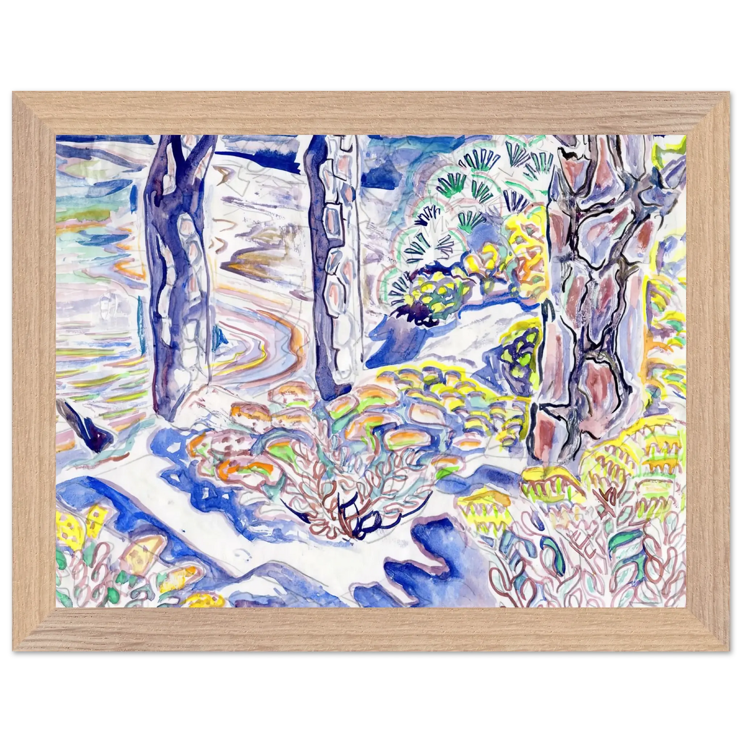 Walter Inglis Anderson - Walter Anderson Wall art - 20x25 cm / 8x10 Inches - Premium Wooden Framed Poster With Fine Art Paper - Wood frame