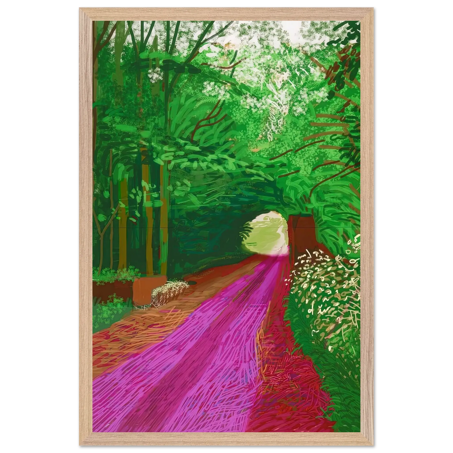 David Hockney - David Hockney Wall art - 50x70 cm / 20x28 inches - Premium Wooden Framed Poster With Fine Art Paper - Wood frame