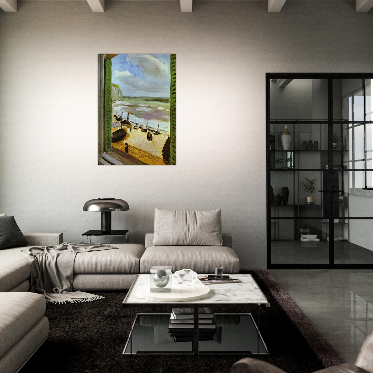 OPEN WINDOW AT COLLIOURE 1905 - Henri Matisse Brushed Aluminum Print - 70x100 cm / 28x40 inches | Henri Matisse Aluminum Print | Henri Matisse Prints