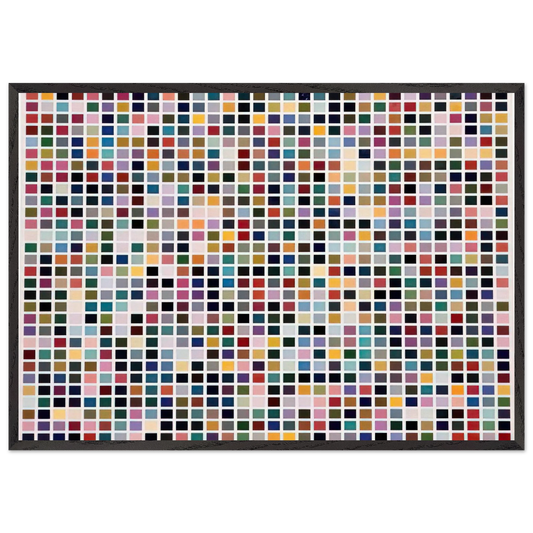 1024 COLOURS 1973 - Gerhard Richter 70x100 cm / 28x40 inches Framed Art Print – Black Wooden Frame