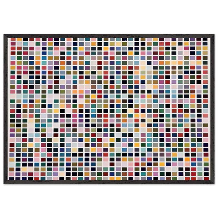 1024 COLOURS 1973 - Gerhard Richter 70x100 cm / 28x40 inches Framed Art Print – Black Wooden Frame