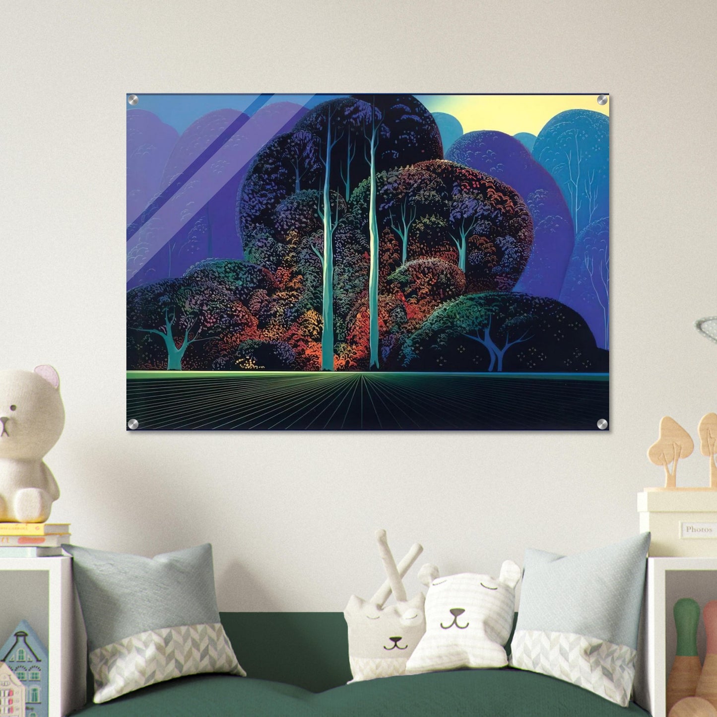 Softening Shades of Twilight - Eyvind Earle Acrylic Print - 70x100 cm / 28x40″ inches | Eyvind Earle Wall Art | Eyvind Earle Prints