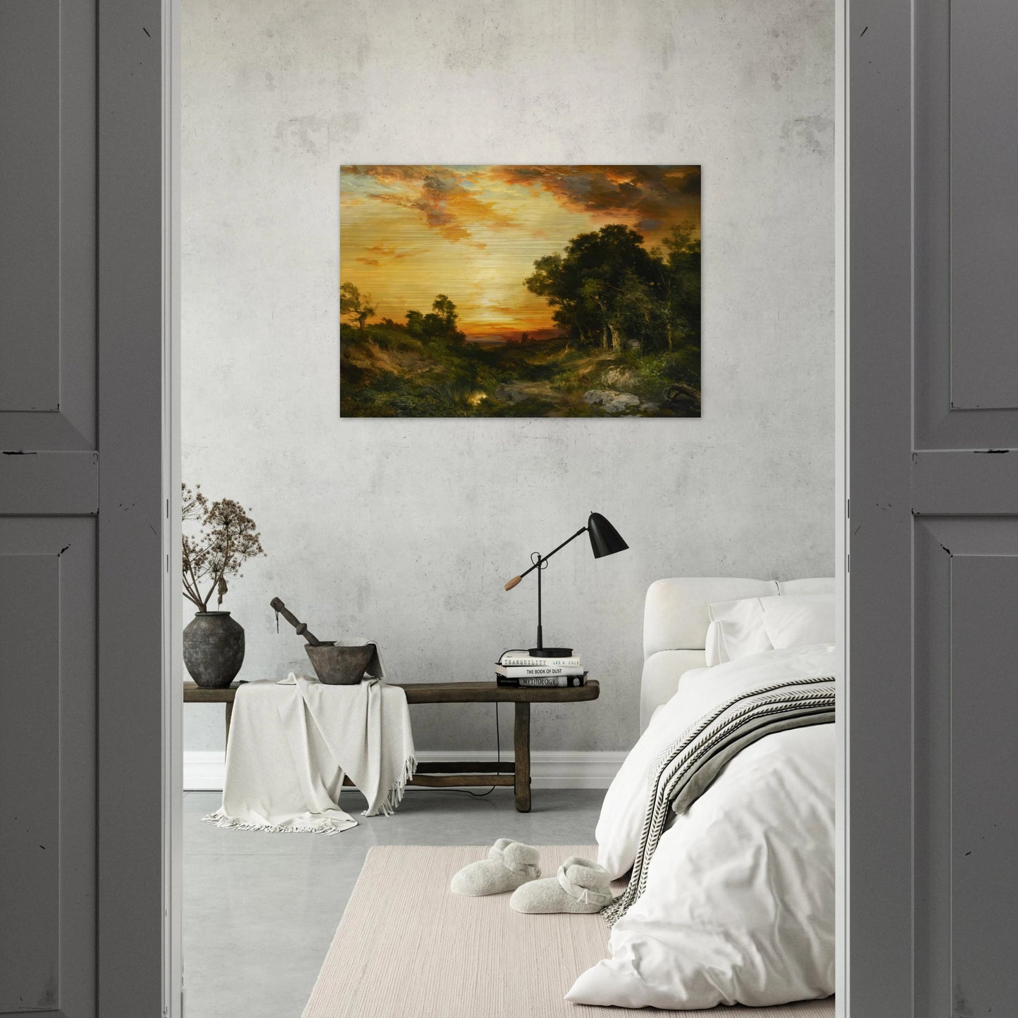 Sunset Amagansett - Thomas Moran Brushed Aluminum Print - 70x100 cm / 28x40 inches | Thomas Moran Aluminum Print | Thomas Moran Prints