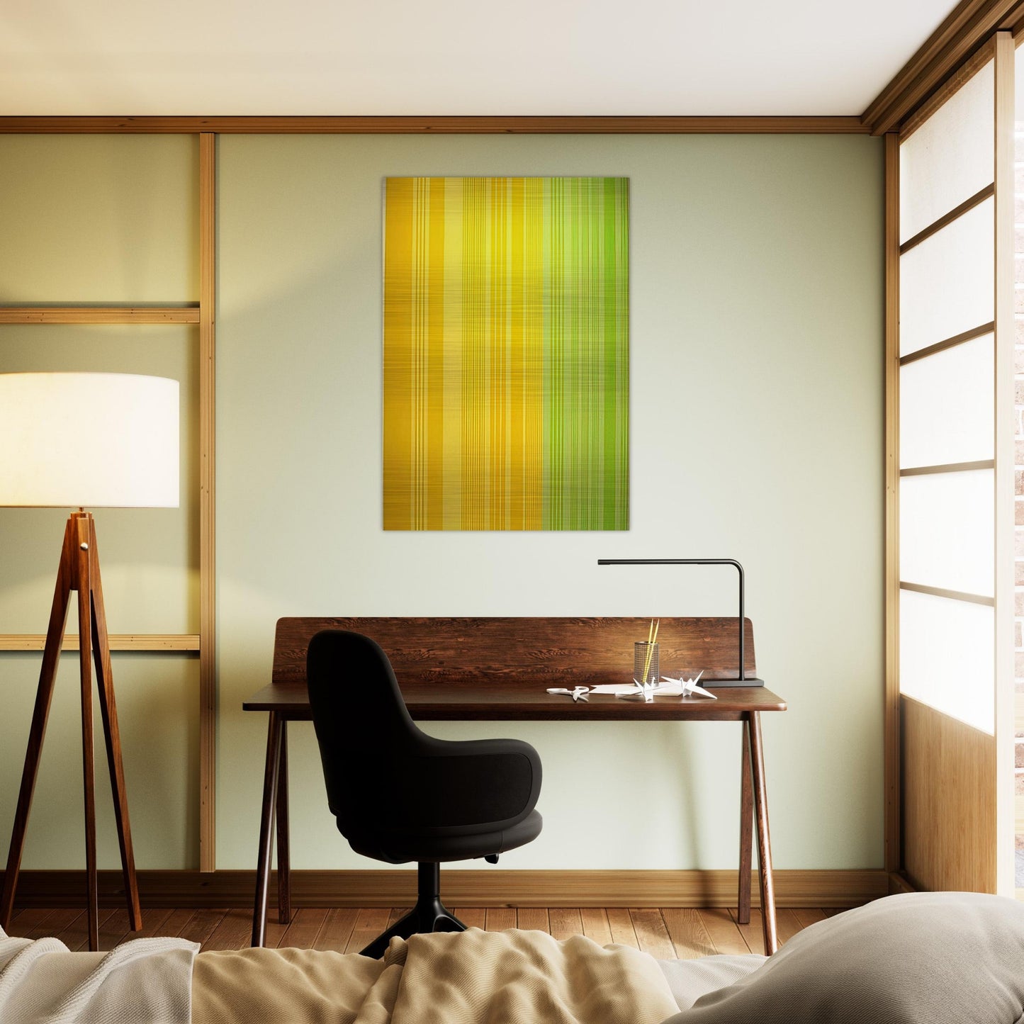 Lime-Lemon - 1970 - Gene Davis Brushed Aluminum Print - 70x100 cm / 28x40 inches | Gene Davis Aluminum Print | Gene Davis Prints