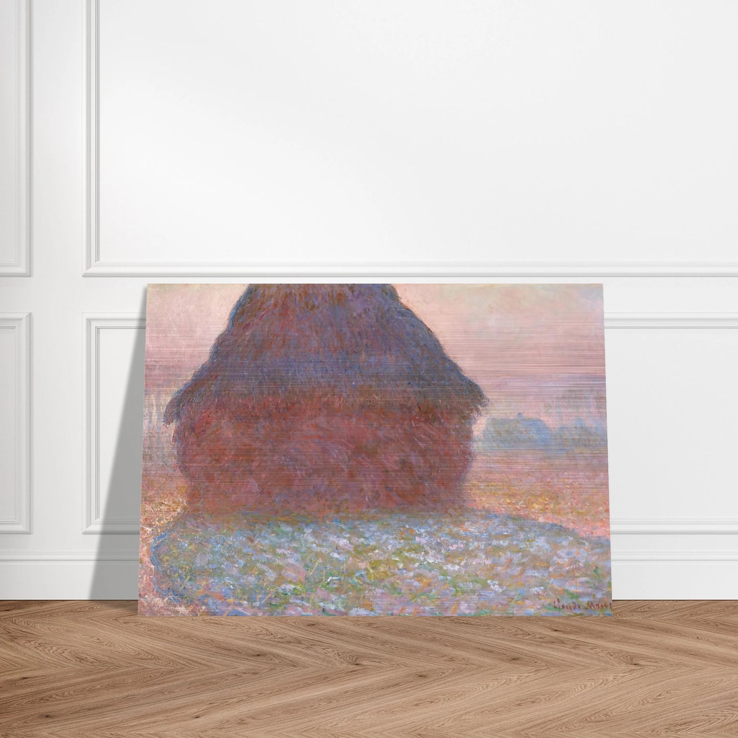 Grainstack in Sunshine - claude monet Brushed Aluminum Print - 70x100 cm / 28x40 inches | claude monet Aluminum Print | claude monet Prints
