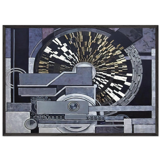 Music - Frantisek Kupka 70x100 cm / 28x40 inches Framed Art Print – Black Wooden Frame