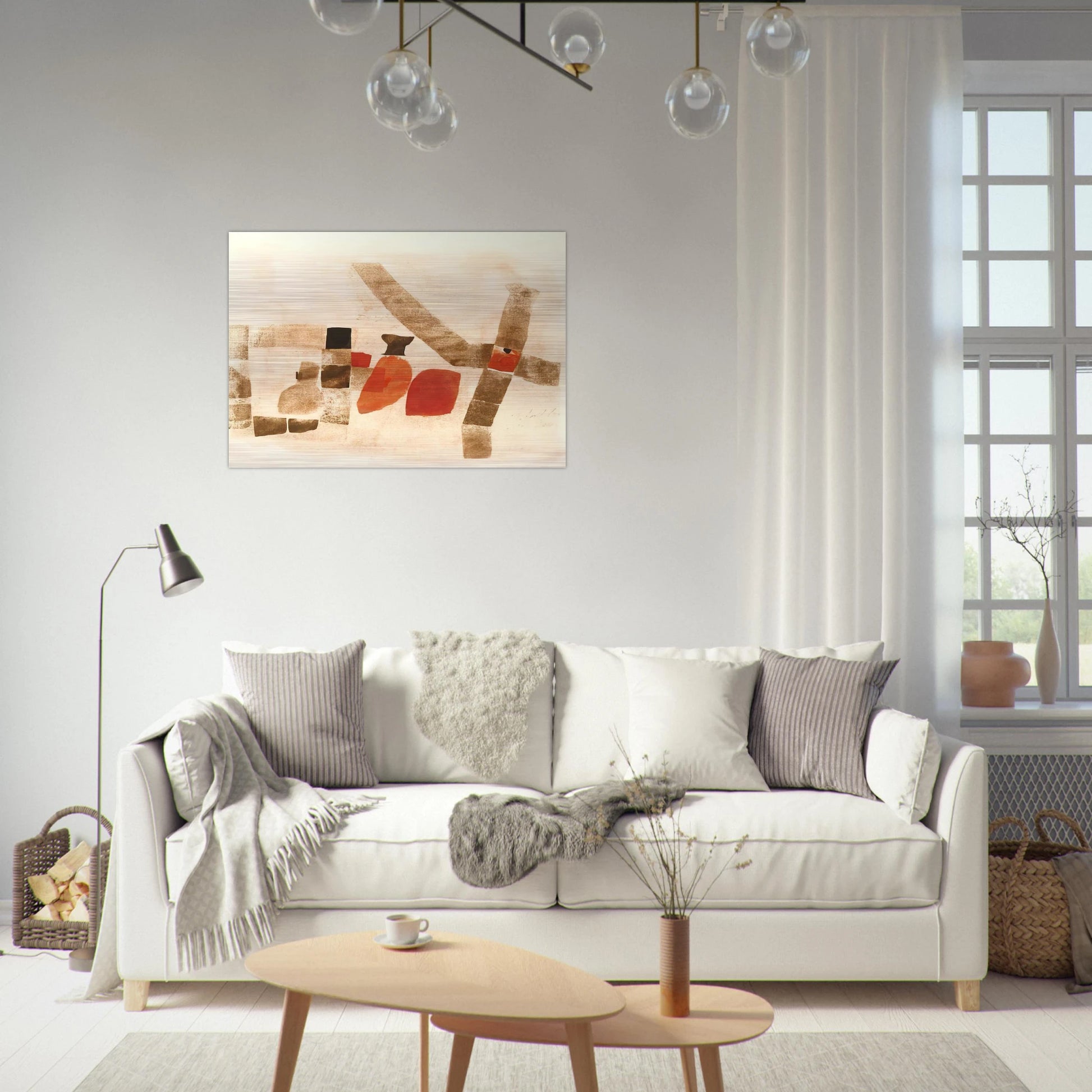 Dongo - 1964 - Julius Bissier Brushed Aluminum Print - 70x100 cm / 28x40 inches | Julius Bissier Aluminum Print | Julius Bissier Prints