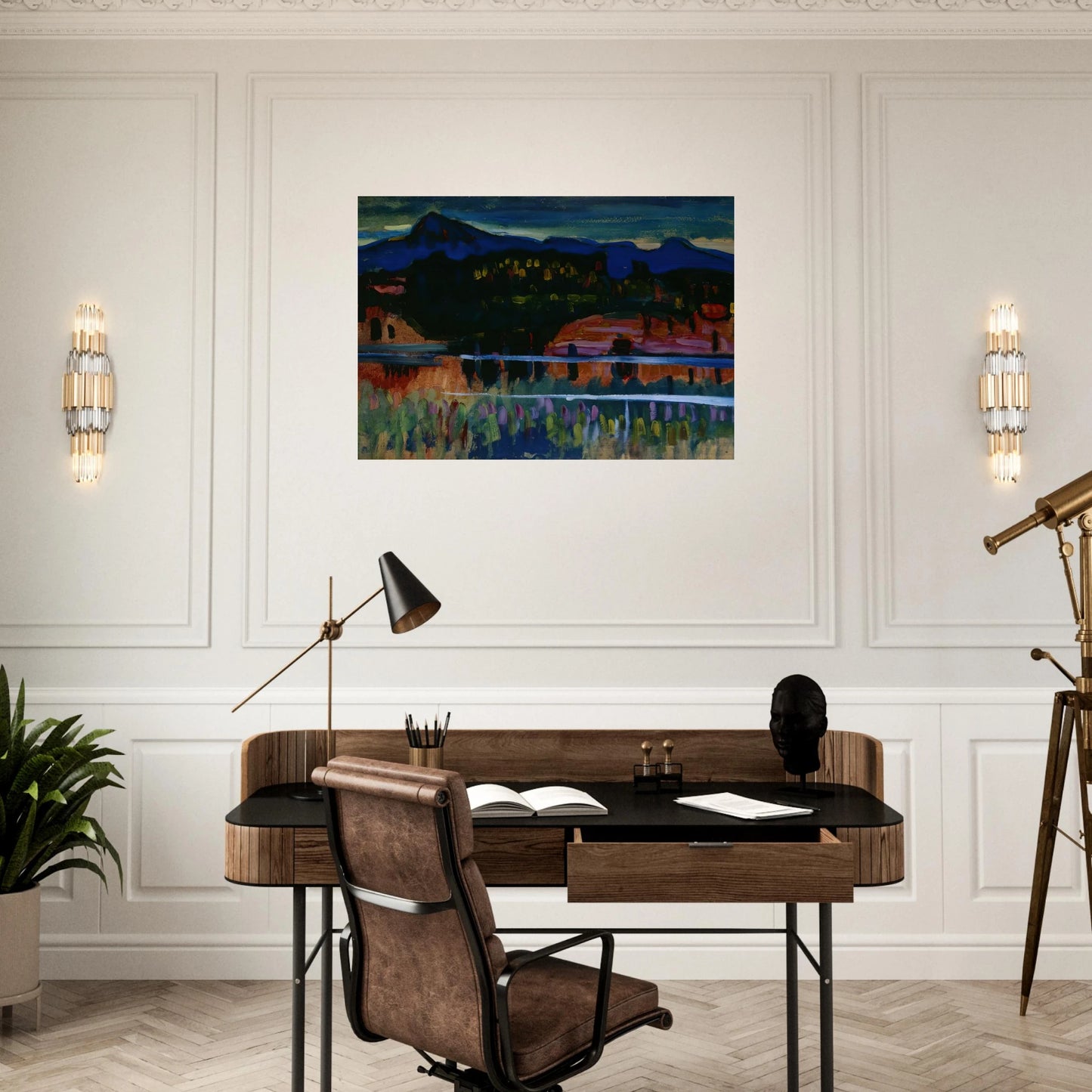 MURNAU AM STAFFELSEE 1908 - Wassily Kandinsky Brushed Aluminum Print - 70x100 cm / 28x40 inches | Wassily Kandinsky Aluminum Print | Wassily Kandinsky Prints