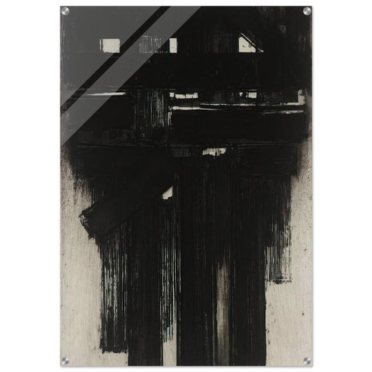 Untitled Intaglio - 1956 - Pierre Soulages Acrylic Print - 70x100 cm / 28x40″ inches | Pierre Soulages Wall Art | Pierre Soulages Prints
