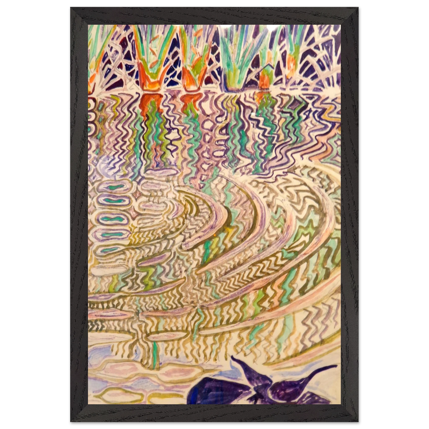 Walter Inglis Anderson - Walter Anderson Wall art - 50x50 cm / 20x20 inches - Premium Wooden Framed Poster With Fine Art Paper-canvas - Wood frame