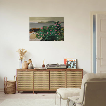 WILD ROSES 1961 - Fairfield Porter Brushed Aluminum Print - 70x100 cm / 28x40 inches | Fairfield Porter Aluminum Print | Fairfield Porter Prints