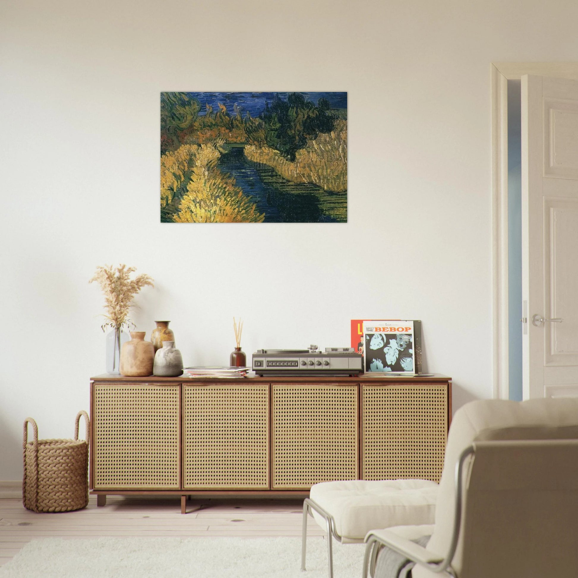 The Little Stream - Vincent van Gogh Brushed Aluminum Print - 70x100 cm / 28x40 inches | Vincent van Gogh Aluminum Print | Vincent van Gogh Prints