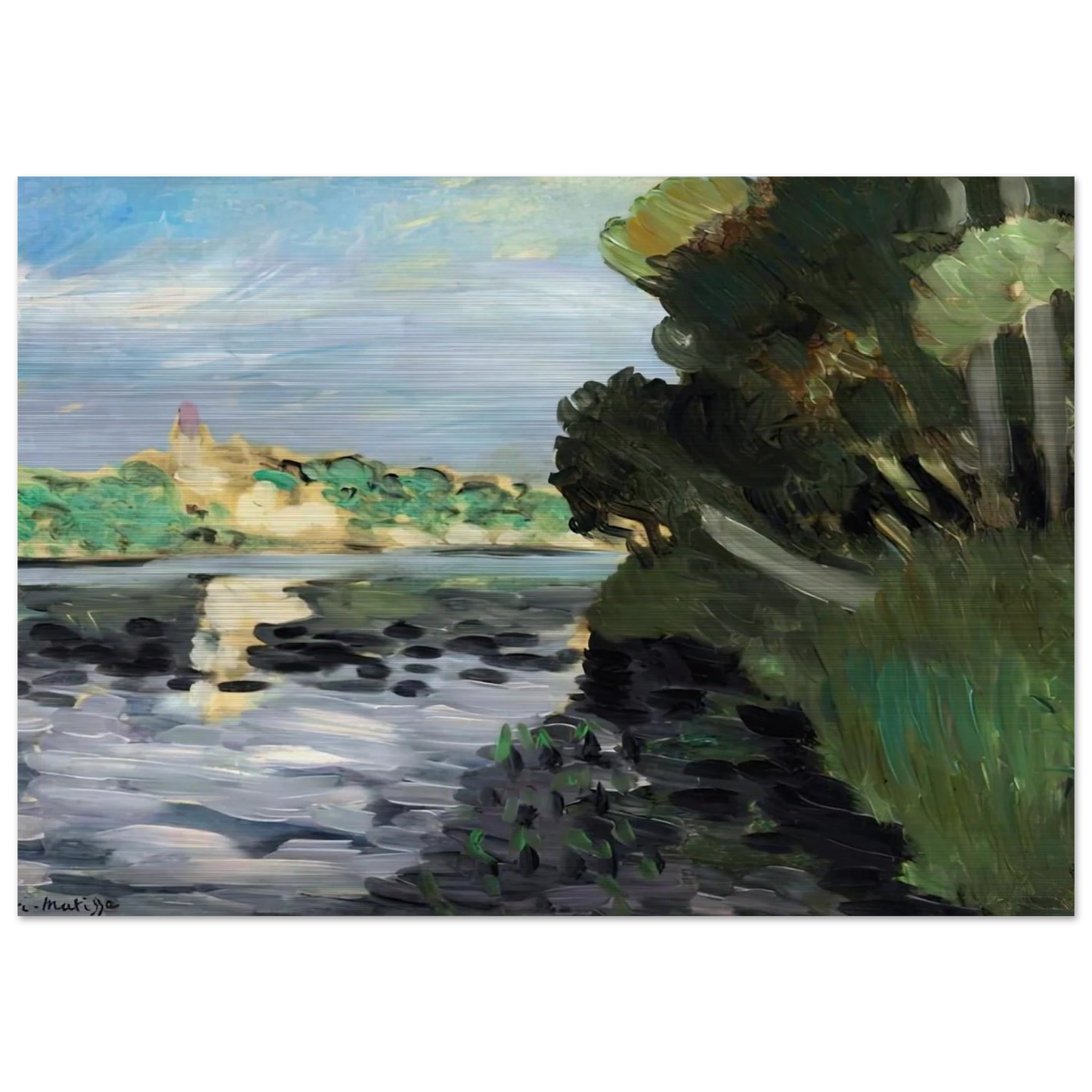 BORDS DE LA SEINE A VETHEUIL 1920 - Henri Matisse Brushed Aluminum Print - 70x100 cm / 28x40 inches | Henri Matisse Aluminum Print | Henri Matisse Prints