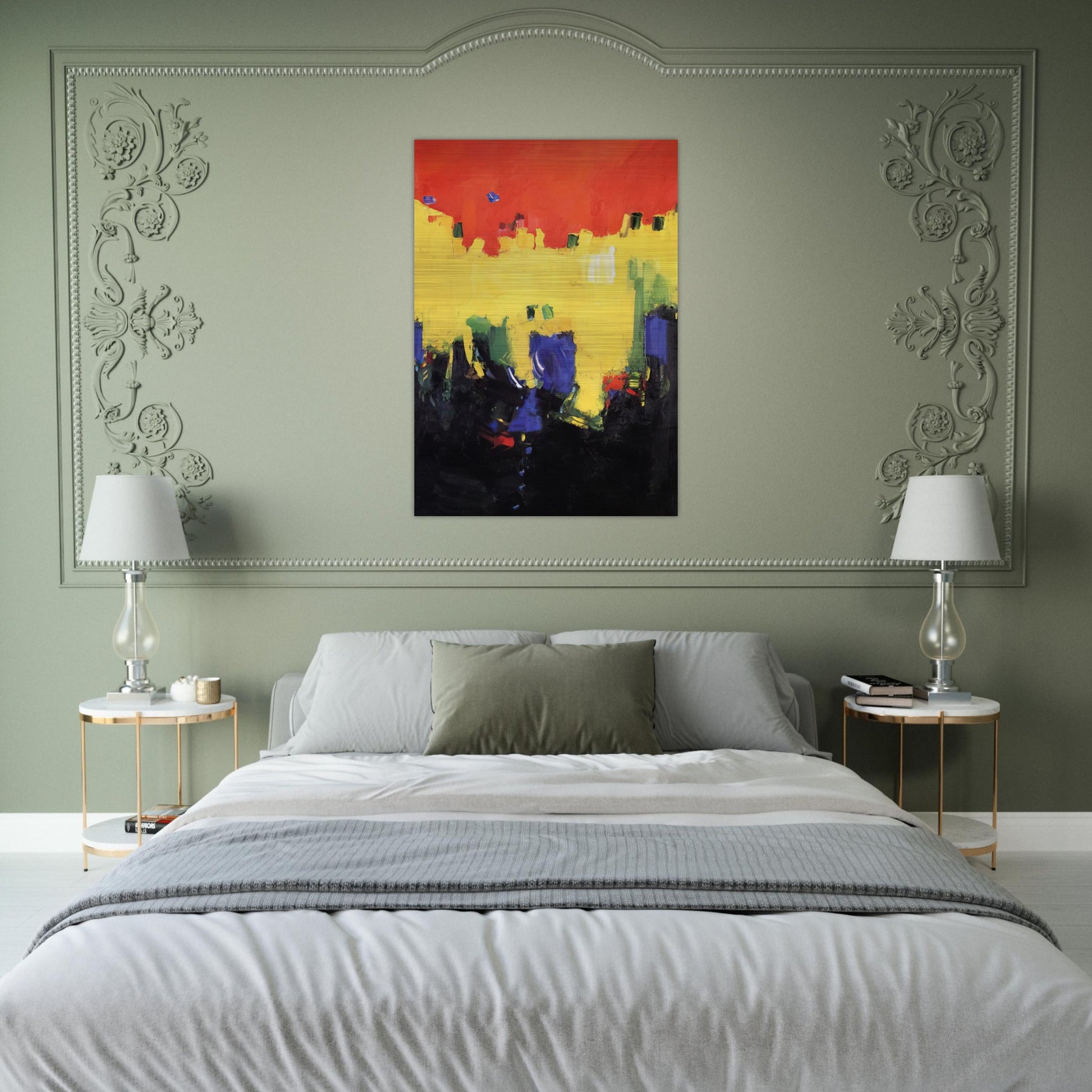 Above Deep Waters - Hans Hofmann Brushed Aluminum Print - 70x100 cm / 28x40 inches | Hans Hofmann Aluminum Print | Hans Hofmann Prints
