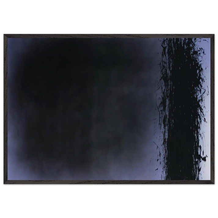 Untitled T1980-K5 - 1980 - Hans Hartung 70x100 cm / 28x40 inches Framed Art Print – Black Wooden Frame
