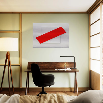 Red Diagonal - Ellsworth Kelly Brushed Aluminum Print - 70x100 cm / 28x40 inches | Ellsworth Kelly Aluminum Print | Ellsworth Kelly Prints