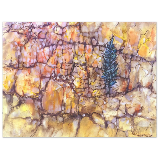 Jimmy Ernst - Landscape with Pinetree - 1958  75x100 cm / 30x40inches Fine Art Poster