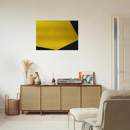 DISTORTED CIRCLE WITHIN A POLYGON I 1972 - Robert Mangold Brushed Aluminum Print - 70x100 cm / 28x40 inches | Robert Mangold Aluminum Print | Robert Mangold Prints