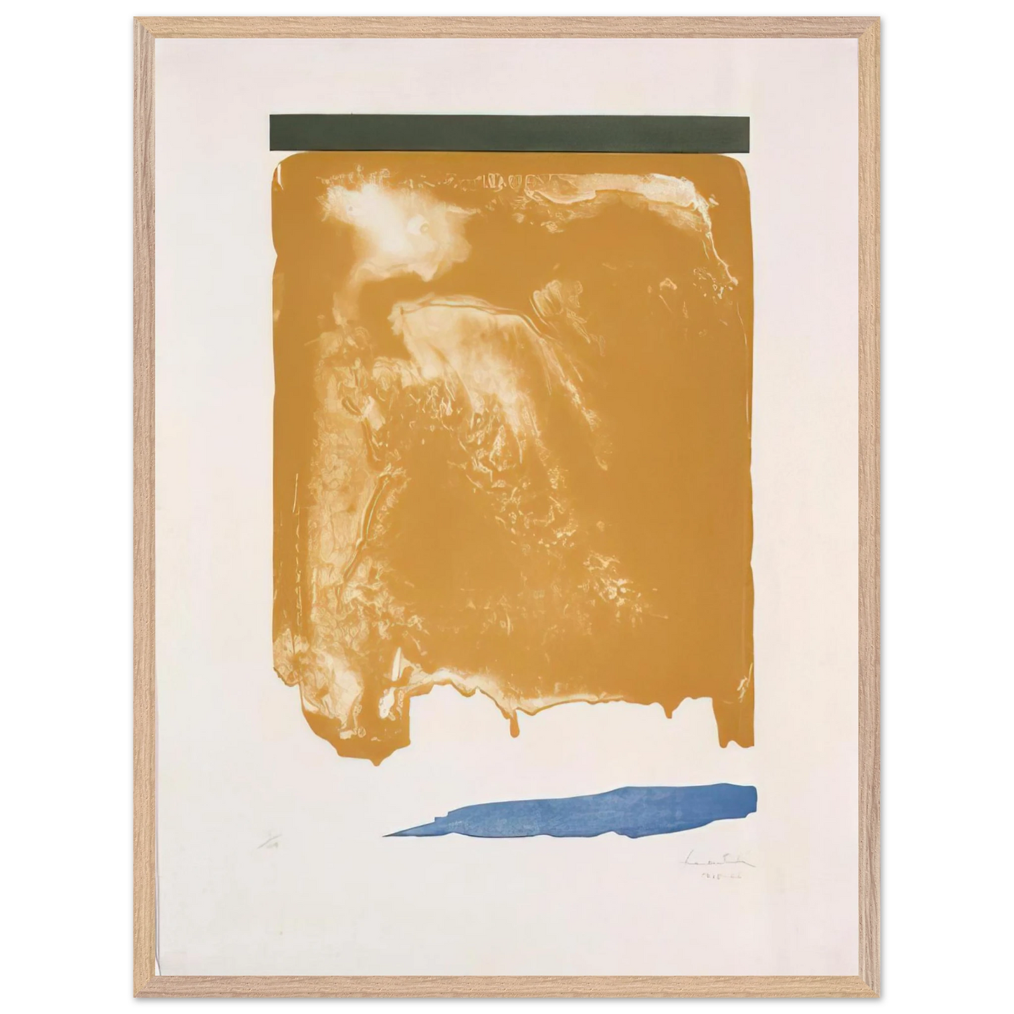 Helen Frankenthaler - Persian Garden - 1966 Wall art - 70x100 cm / 28x40 inches - Premium Wooden Framed Poster With Fine Art Paper-canvas - White frame