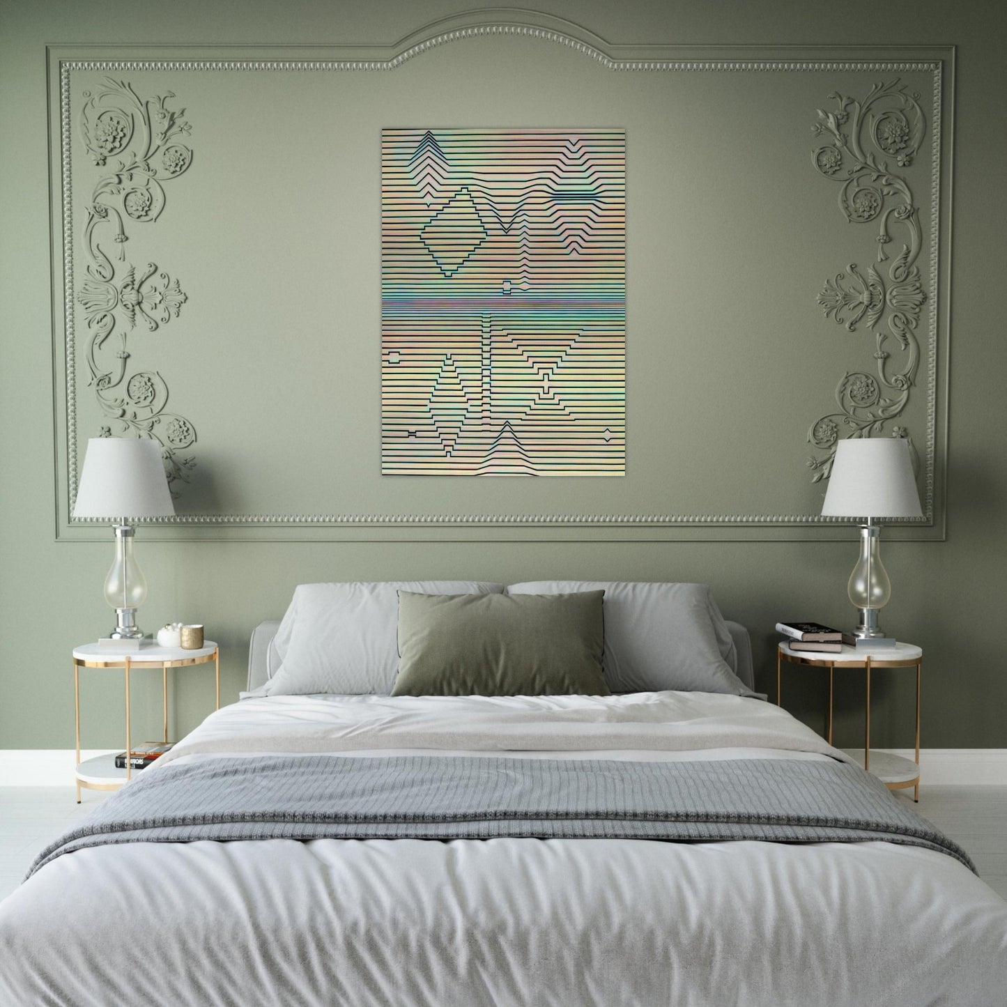 Birth - Victor Vasarely Brushed Aluminum Print - 70x100 cm / 28x40 inches | Victor Vasarely Aluminum Print | Victor Vasarely Prints