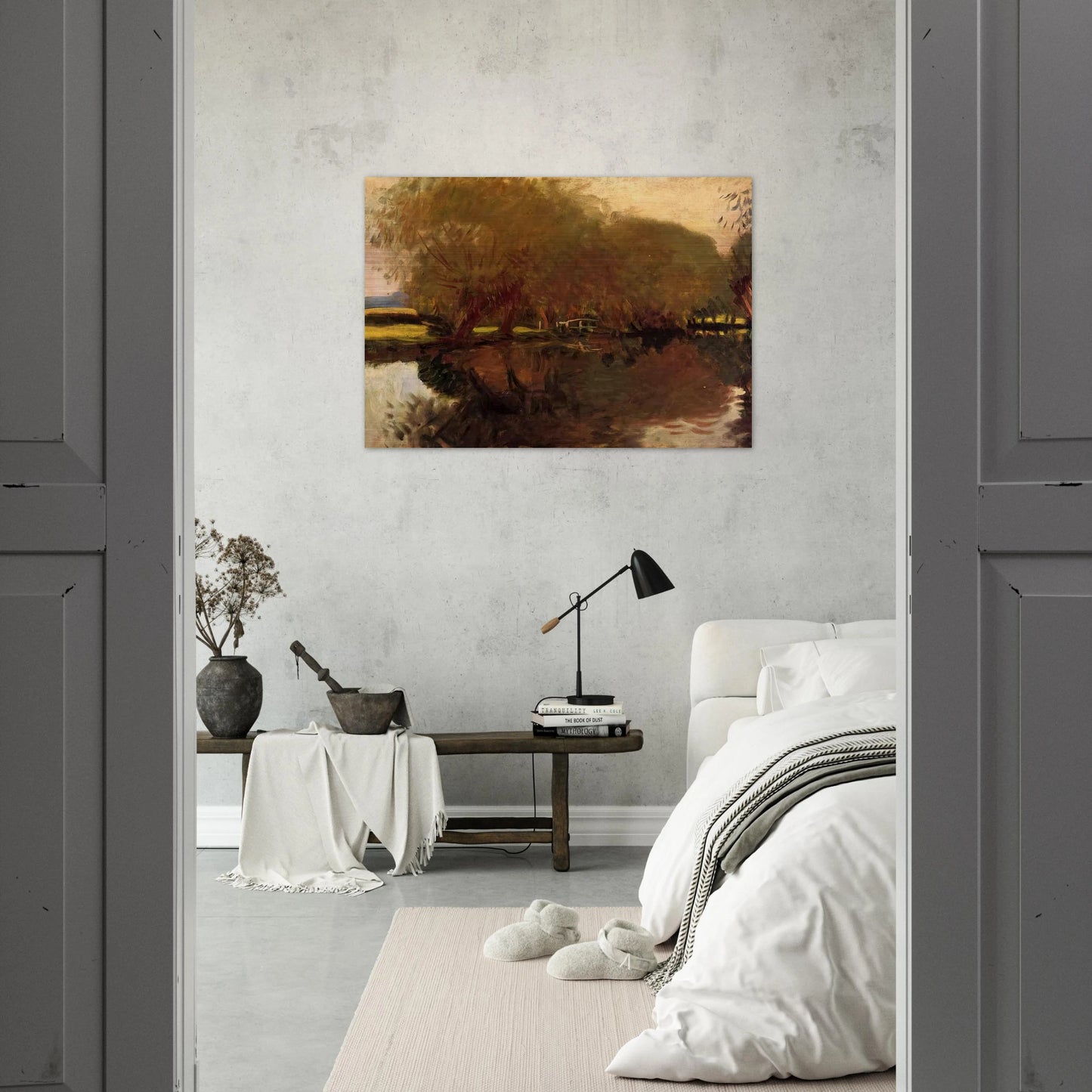A Backwater at Calcot Near Reading - John Singer Sargent Brushed Aluminum Print - 70x100 cm / 28x40 inches | John Singer Sargent Aluminum Print | John Singer Sargent Prints