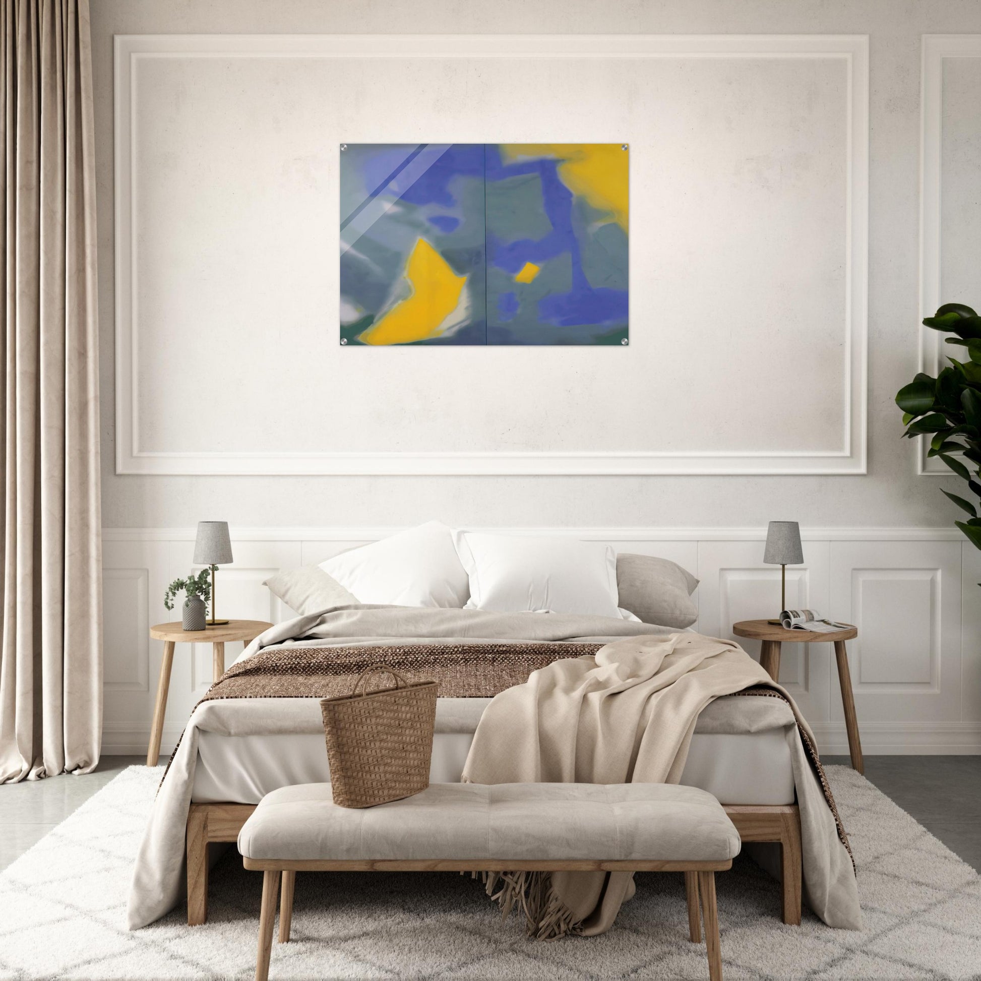 DIPTYCH 1987 - Esteban Vicente Acrylic Print - 70x100 cm / 28x40″ inches | Esteban Vicente Wall Art | Esteban Vicente Prints