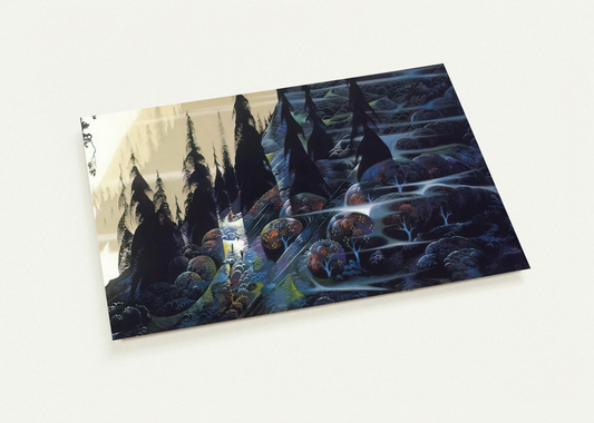 Black Spruce By Eyvind Earle Pack of 10 Post Cards | Eyvind Earle Post Cards | A6 (10.5 x 14.8 cm) - 4.1 x 5.8 inches
