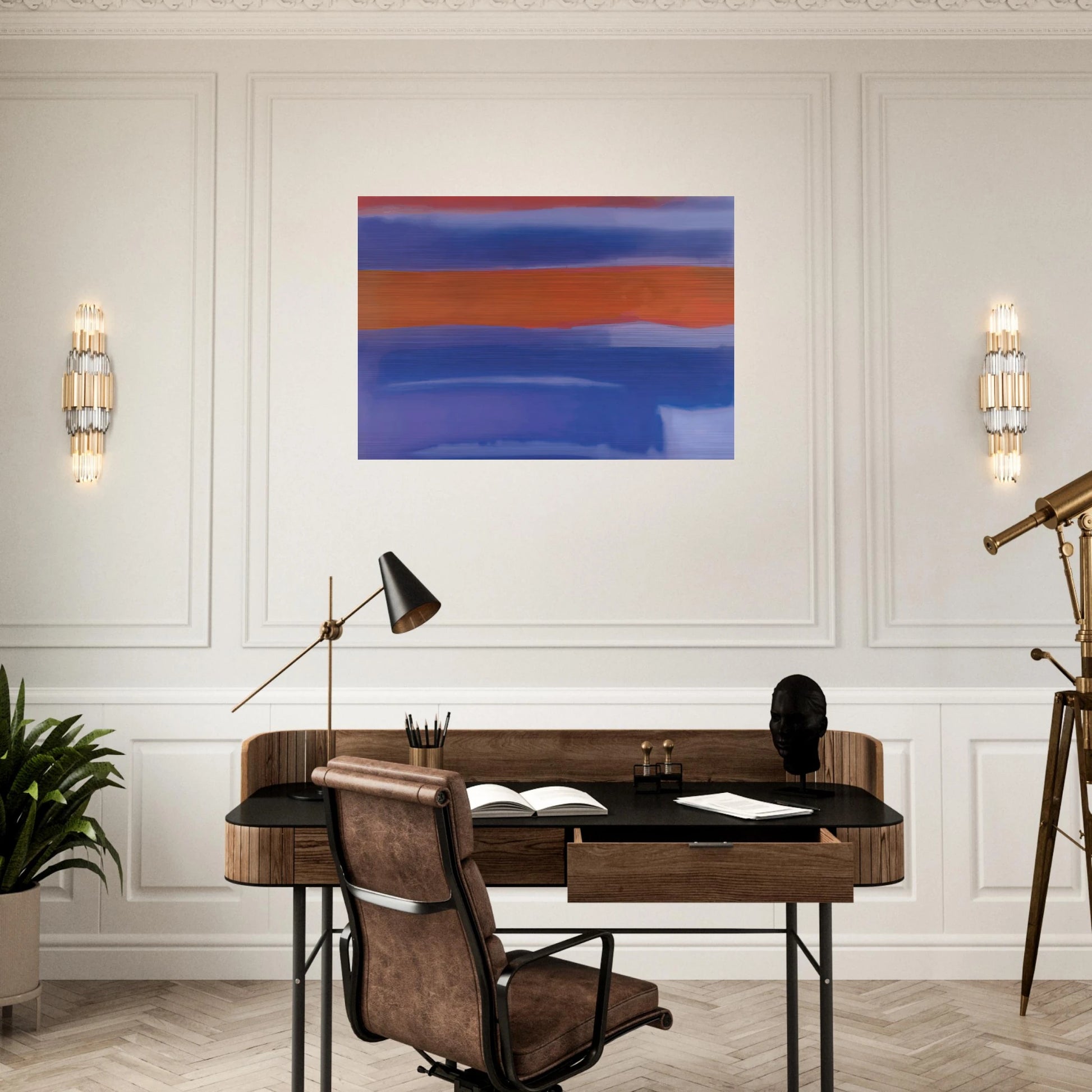 UNTITLED 1980 - Esteban Vicente Brushed Aluminum Print - 70x100 cm / 28x40 inches | Esteban Vicente Aluminum Print | Esteban Vicente Prints