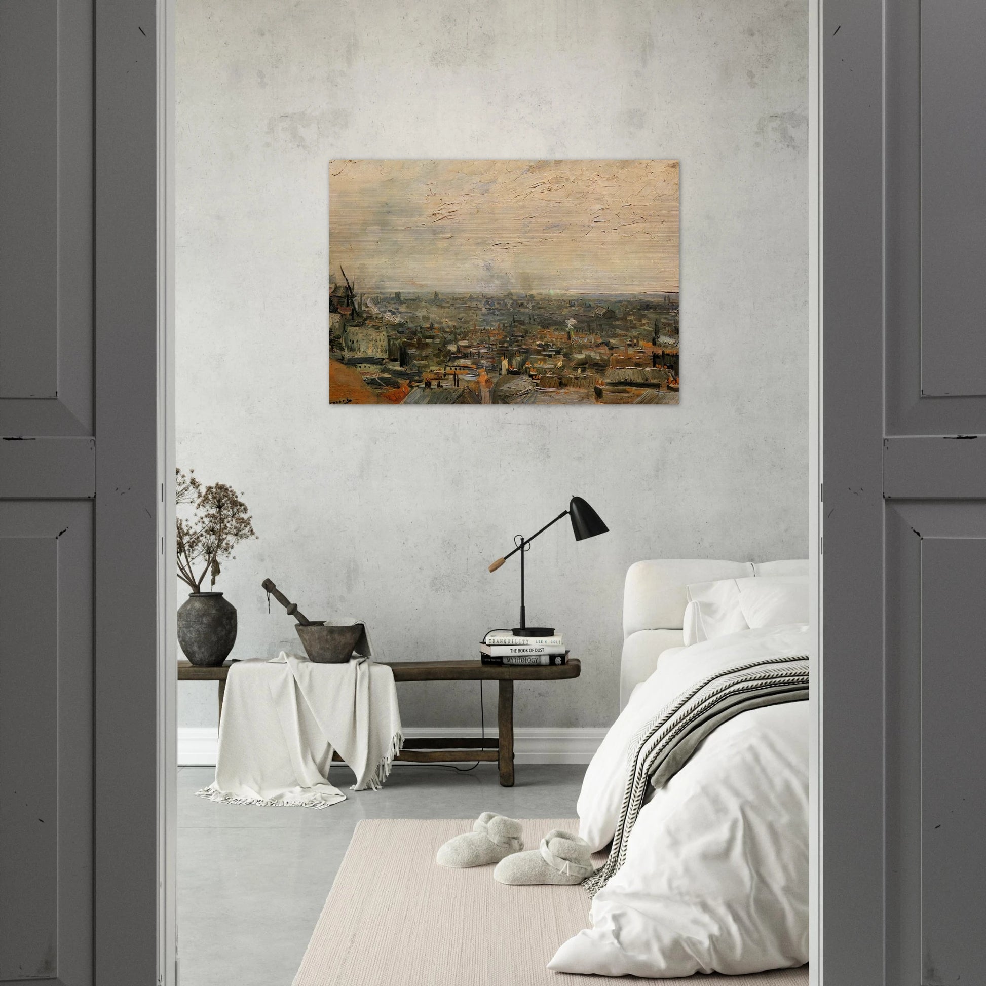 View of Paris from Montmartre - Vincent van Gogh Brushed Aluminum Print - 70x100 cm / 28x40 inches | Vincent van Gogh Aluminum Print | Vincent van Gogh Prints