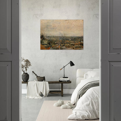 View of Paris from Montmartre - Vincent van Gogh Brushed Aluminum Print - 70x100 cm / 28x40 inches | Vincent van Gogh Aluminum Print | Vincent van Gogh Prints