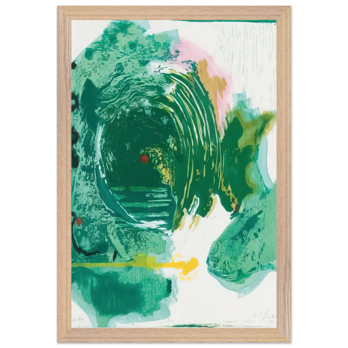 Helen Frankenthaler - Radius - 1993 Wall art - 60x80 cm / 24x32 inches - Premium Wooden Framed Poster With Fine Art Paper-canvas - Wood frame