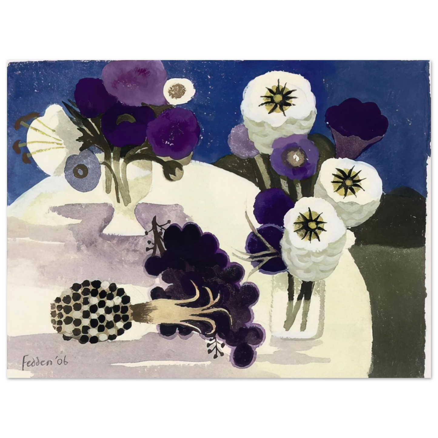 Mary Fedden - Blue - 2006  75x100 cm / 30x40inches Fine Art Poster