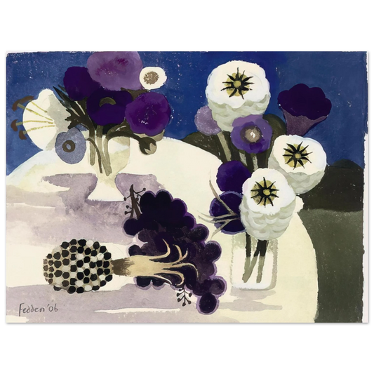 Mary Fedden - Blue - 2006  75x100 cm / 30x40inches Fine Art Poster