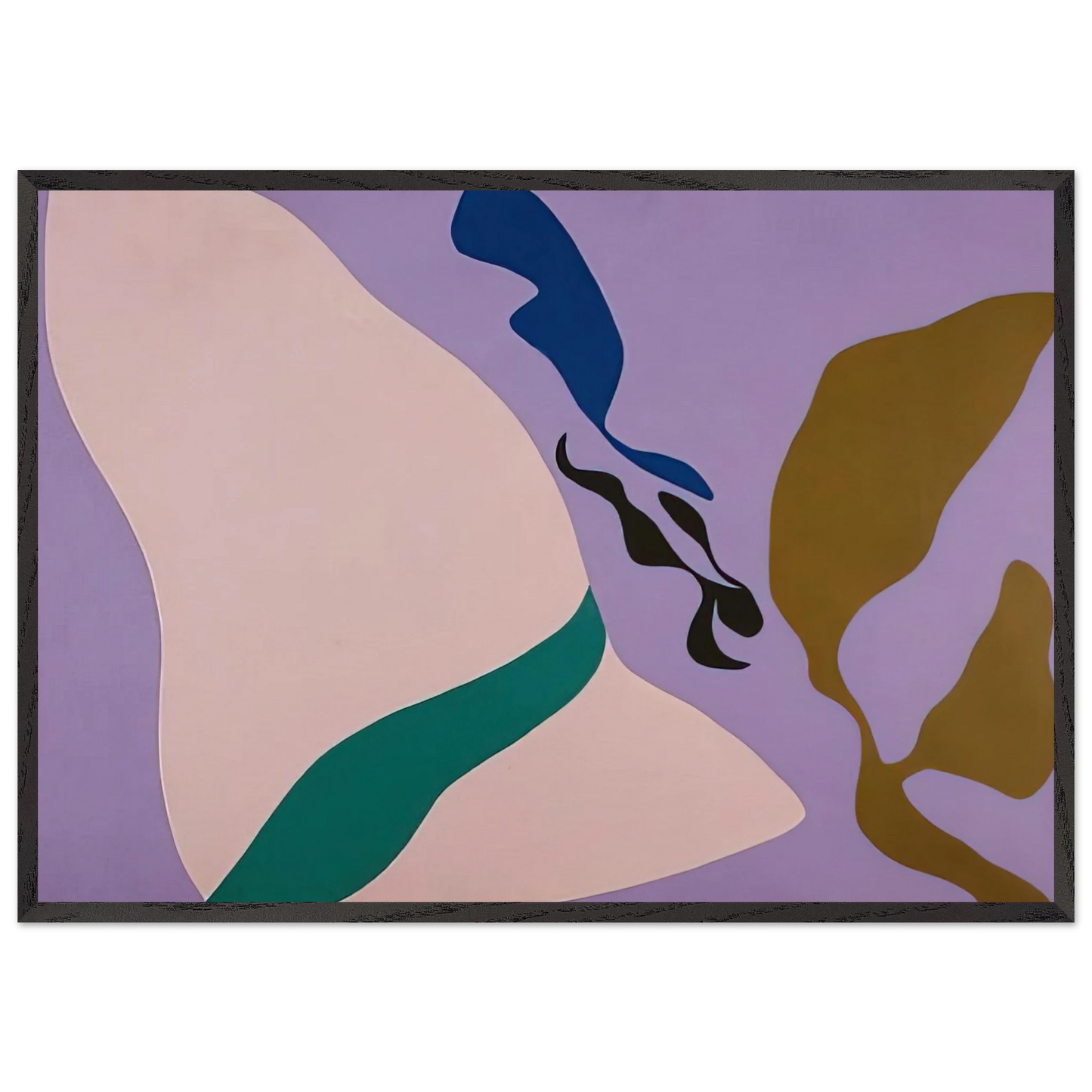 Untitled - 1968 N5 - Ray Parker 70x100 cm / 28x40 inches Framed Art Print – Black Wooden Frame