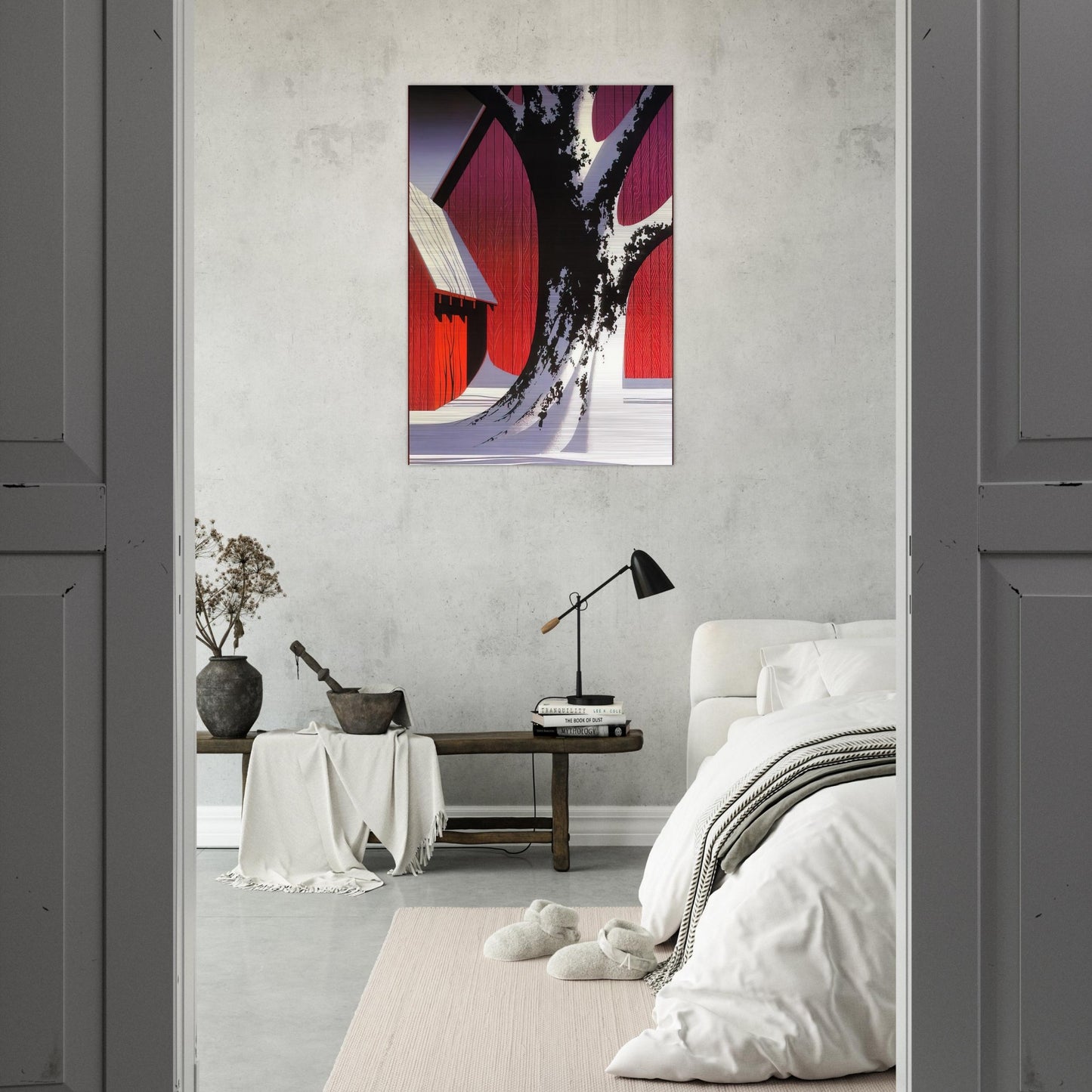 Ruby - Eyvind Earle Brushed Aluminum Print - 70x100 cm / 28x40 inches | Eyvind Earle Aluminum Print | Eyvind Earle Prints