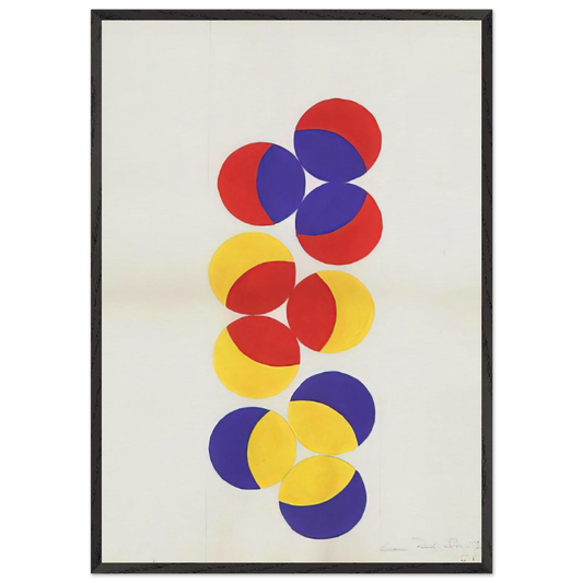 Untitled - 1968 N9 - Leon Polk Smith 70x100 cm / 28x40 inches Framed Art Print – Black Wooden Frame