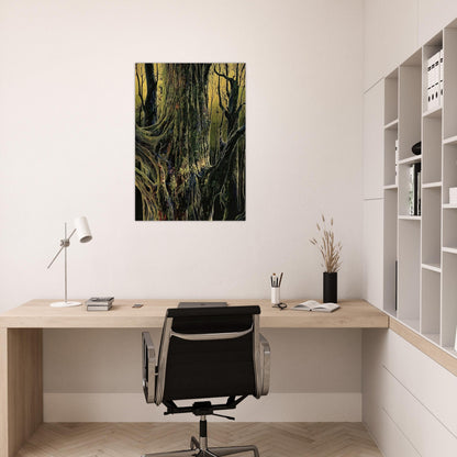 Ancient Tree - Eyvind Earle Brushed Aluminum Print - 70x100 cm / 28x40 inches | Eyvind Earle Aluminum Print | Eyvind Earle Prints