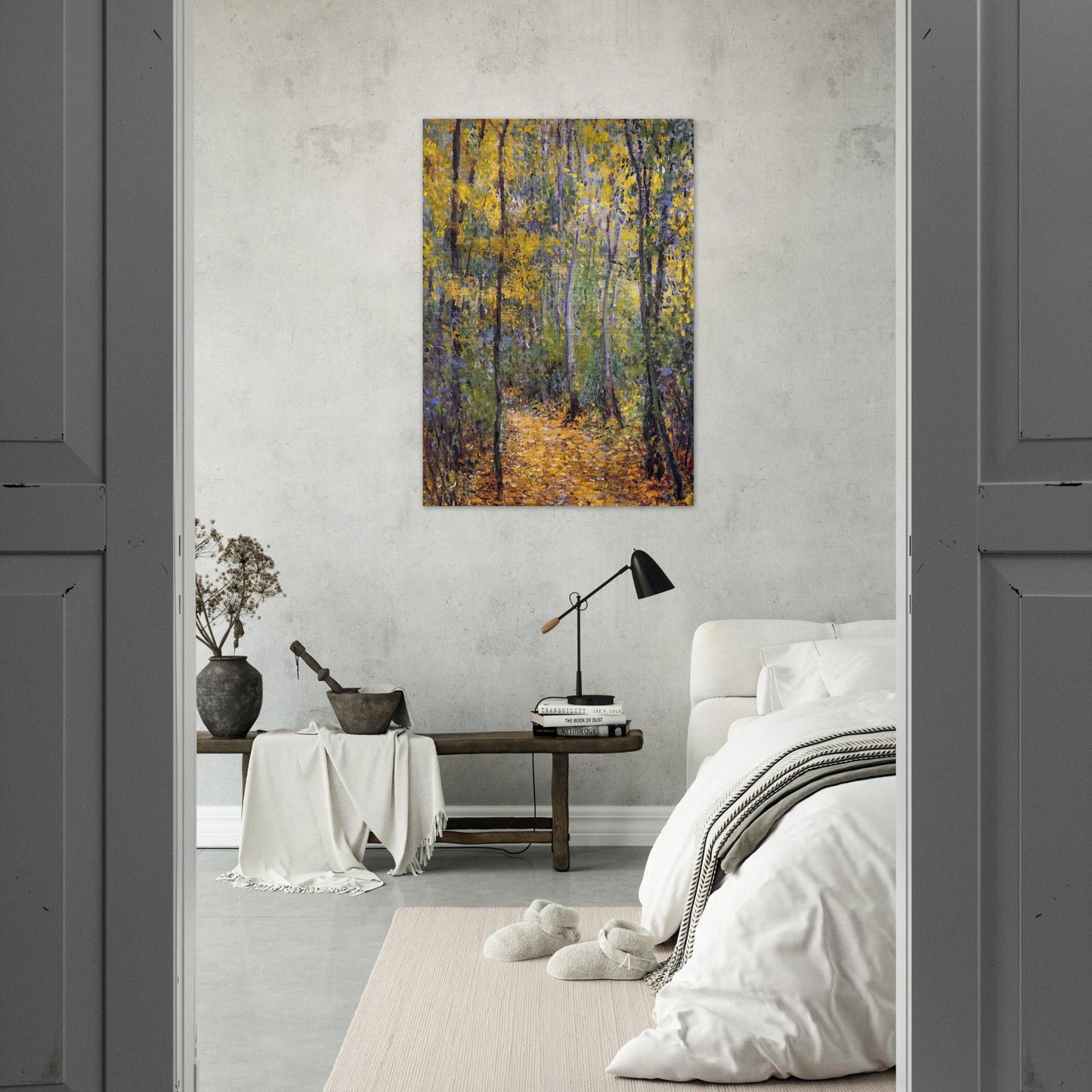 Wood Lane - claude monet Brushed Aluminum Print - 70x100 cm / 28x40 inches | claude monet Aluminum Print | claude monet Prints