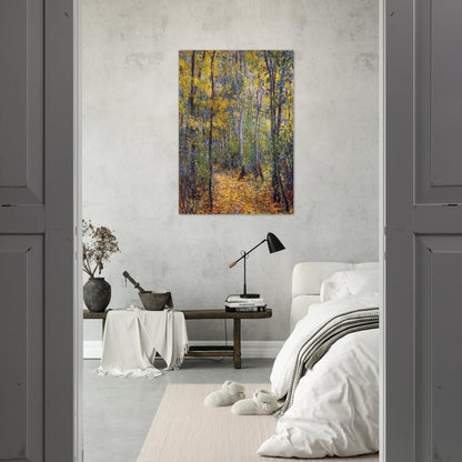 Wood Lane - claude monet Brushed Aluminum Print - 70x100 cm / 28x40 inches | claude monet Aluminum Print | claude monet Prints