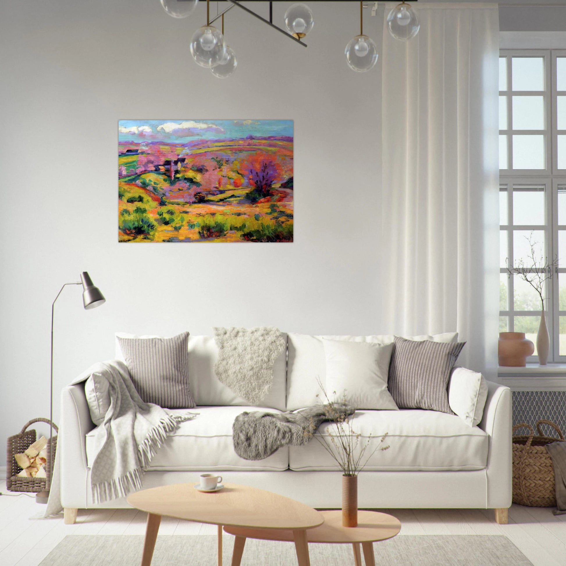 Landscape of Creuse at spring - Fauvism - Armand Guillaumin Brushed Aluminum Print - 70x100 cm / 28x40 inches | Armand Guillaumin Aluminum Print | Armand Guillaumin Prints