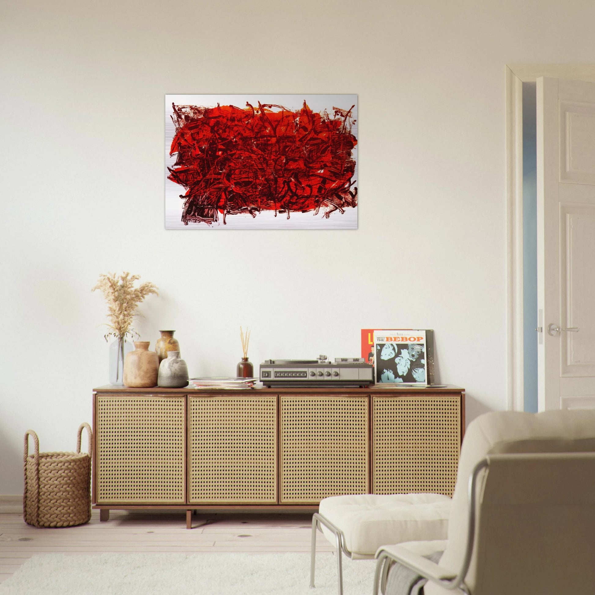 Leaves III - Jean-Paul Riopelle Brushed Aluminum Print - 70x100 cm / 28x40 inches | Jean-Paul Riopelle Aluminum Print | Jean-Paul Riopelle Prints