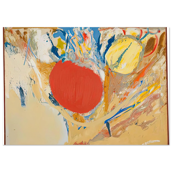 Helen Frankenthaler - Break Through, 1956- Wall Art - 30x40 cm / 12x16 inches - Premium Wooden Framed Poster With Fine Art Paper-canvas - White frame