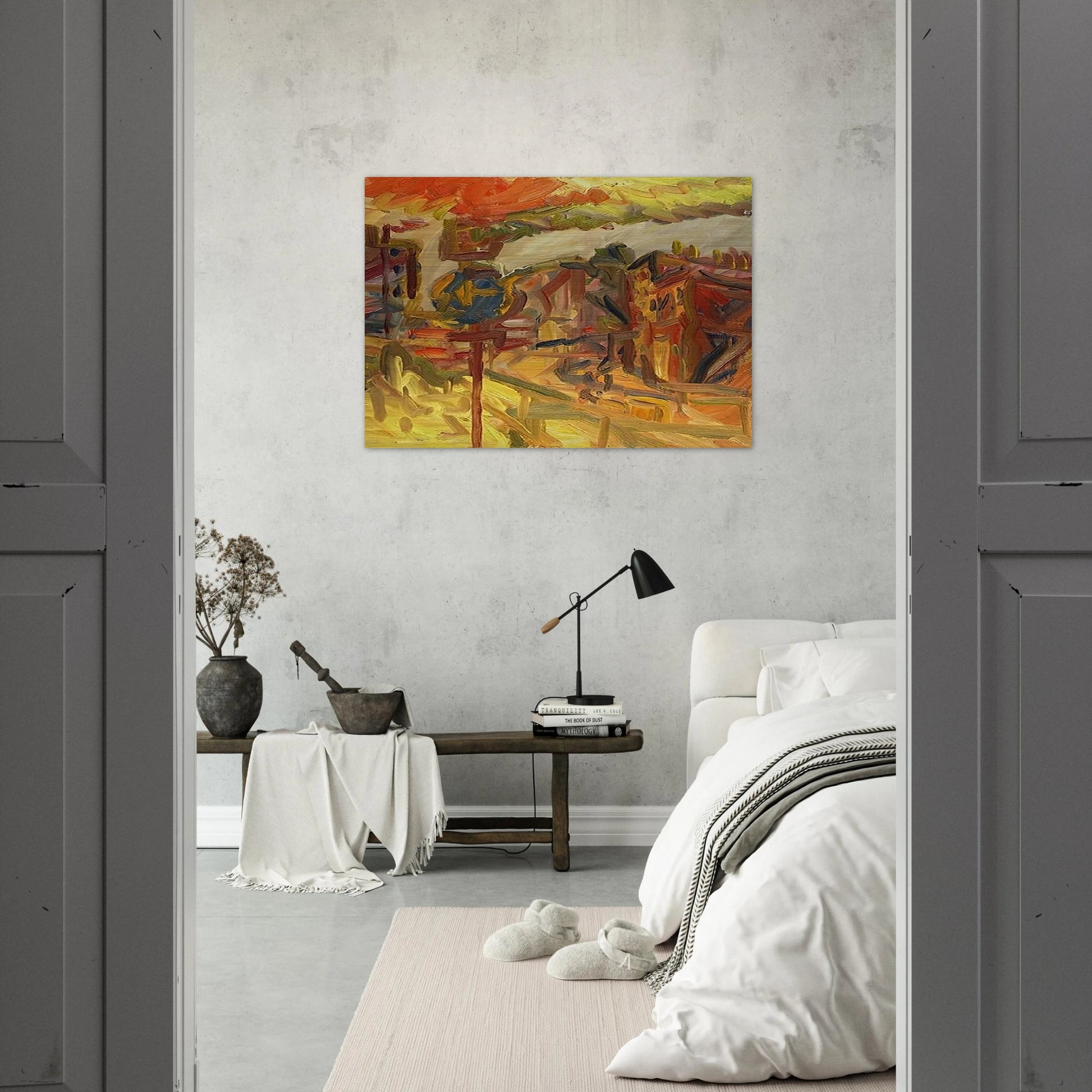 THE AWNING - Frank Auerbach Brushed Aluminum Print - 70x100 cm / 28x40 inches | Frank Auerbach Aluminum Print | Frank Auerbach Prints